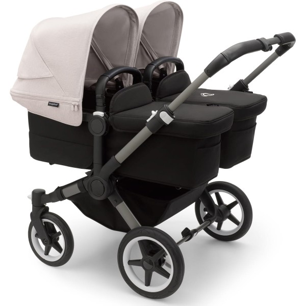 Bugaboo Donkey 5 Twin Black/Grey Melange | Misty White