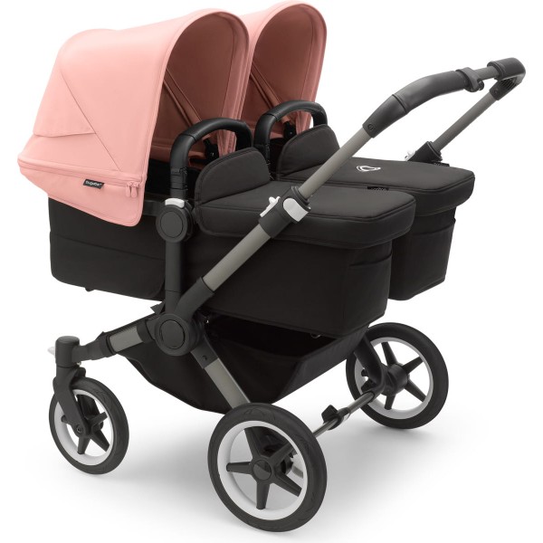 Bugaboo Donkey 5 Twin Black/Grey Melange | Morning Pink