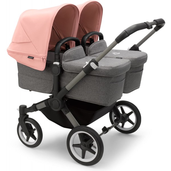 Bugaboo Donkey 5 Twin Graphite/Grey Melange | Morning Pink