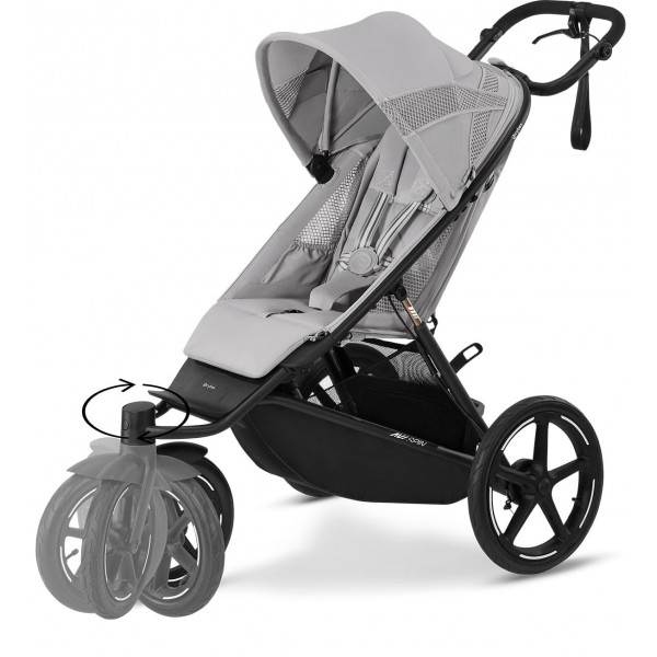 Cybex Avi Spin - lahek otroški voziček za tek| BLK Fog Grey