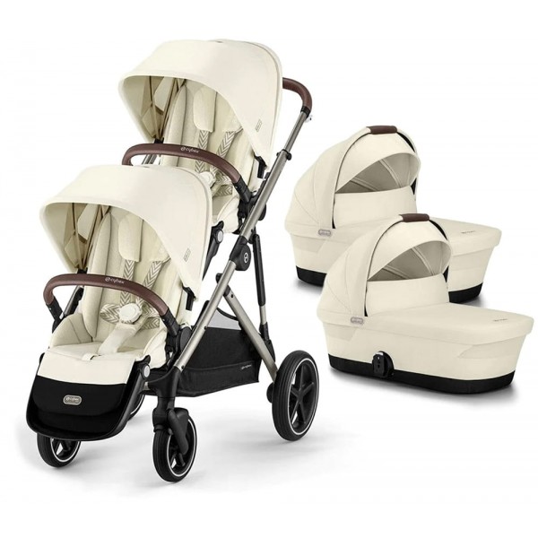 Cybex Gazelle S TPE 2.0 Beige | Voziček za dvojčke