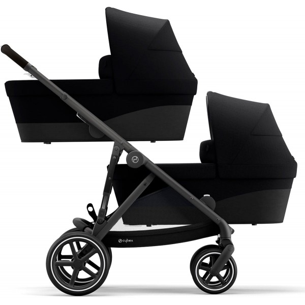 Cybex Gazelle S BLK Deep Black | Voziček za dvojčke