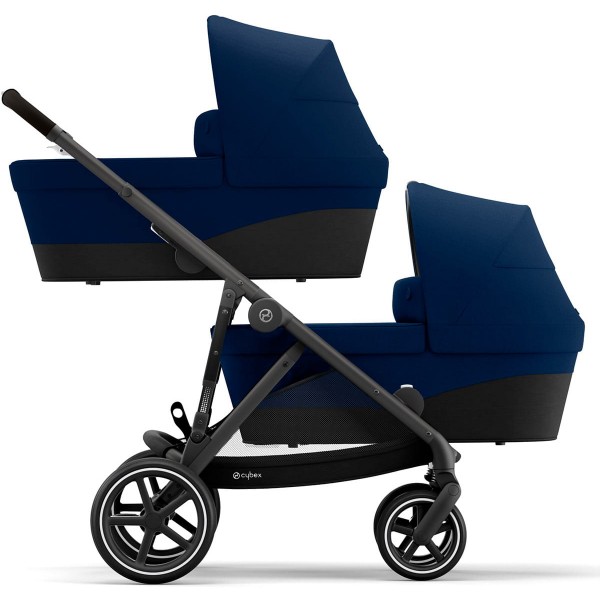 Cybex Gazelle S BLK Navy Blue | Voziček za dvojčke