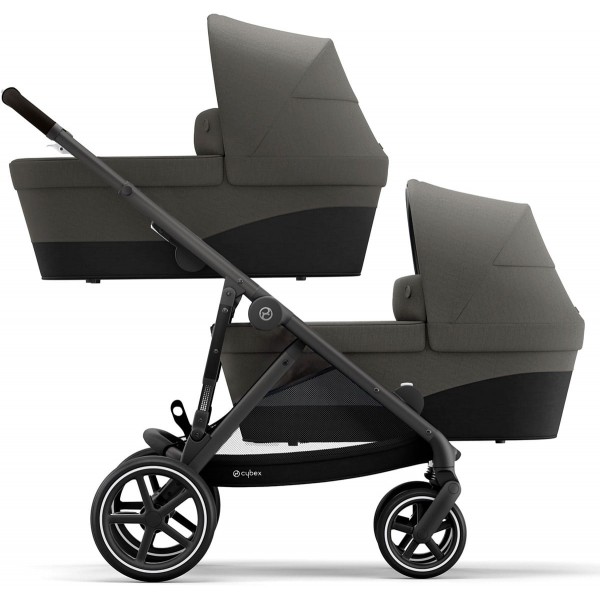 Cybex Gazelle S BLK Soho Grey | Voziček za dvojčke