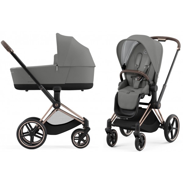 Cybex PRIAM 4.0 Komplet Otroški voziček | Mirage Grey | dark grey