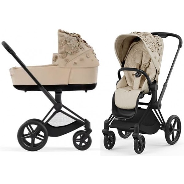 Cybex PRIAM 4.0 Komplet Otroški voziček | Simply Flowers Beige Fashion