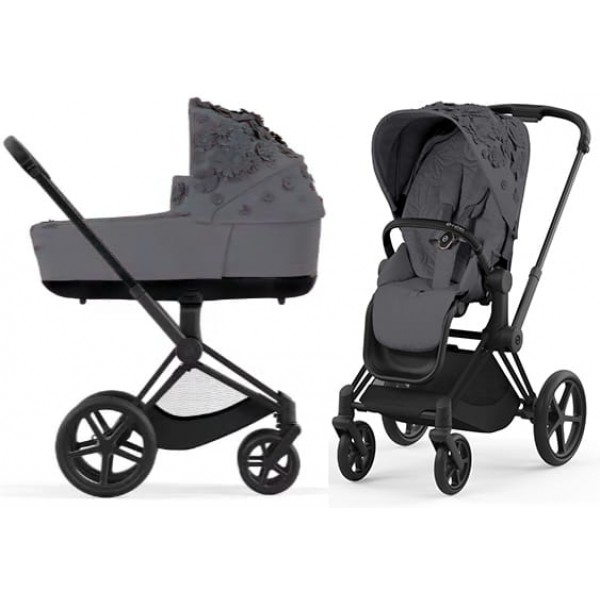 Cybex PRIAM 4.0 Komplet Otroški voziček | Simply Flowers Grey Fashion